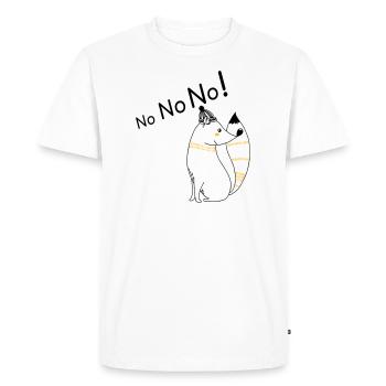 Non Non Non, Fox - T-shirt Premium bio Homme - blanc - Devant - Nico (187cm)