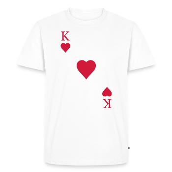 Playing card heart king card couple carnival carnival - Men's Premium Organic T-Shirt - white - Front - Nico (187cm)