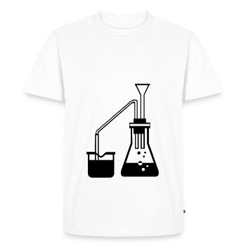 Chemie Experiment Geschenkidee Substanz mischen - T-shirt Premium bio Homme - blanc - Devant - Nico (187cm)