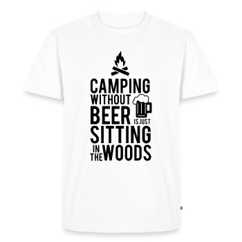 Campsite - Men's Premium Organic T-Shirt - white - Front - Nico (187cm)