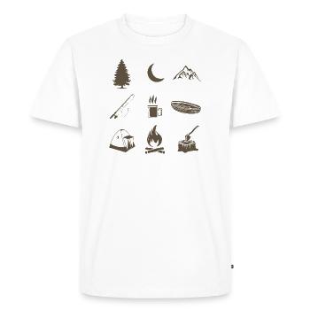 Outdoor - Men's Premium Organic T-Shirt - white - Front - Nico (187cm)