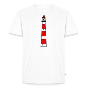 Phare Ameland Holland - T-shirt Premium bio Homme - blanc - Devant - Nico (187cm)