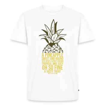 Poème ananas Fruit Dire Idée cadeau - T-shirt Premium bio Homme - blanc - Devant - Nico (187cm)