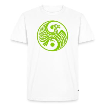 Tao Andean Condor - Ying Yang - Men's Premium Organic T-Shirt - white - Front - Nico (187cm)
