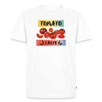 Tomato taste - Men's Premium Organic T-Shirt - white - Front - Nico (187cm)