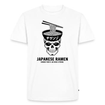 Japanese Ramen - Men's Premium Organic T-Shirt - white - Front - Nico (187cm)