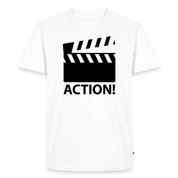 action_f2 - T-shirt Premium bio Homme - blanc - Devant - Nico (187cm)