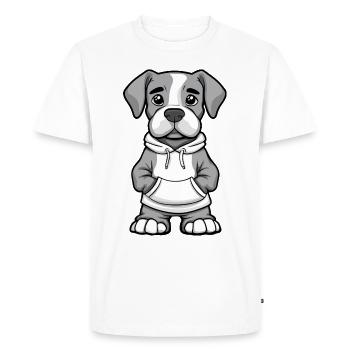 Dogue Allemand Chien Drôle - T-shirt Premium bio Homme - blanc - Devant - Nico (187cm)