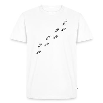 schuhabdruck_1__f1 - T-shirt Premium bio Homme - blanc - Devant - Nico (187cm)
