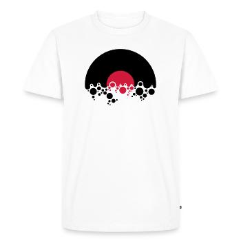 Disque Bubbles - T-shirt Premium bio Homme - blanc - Devant - Nico (187cm)