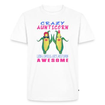 Tante folle comme une tante normale plus génial - T-shirt Premium bio Homme - blanc - Devant - Nico (187cm)