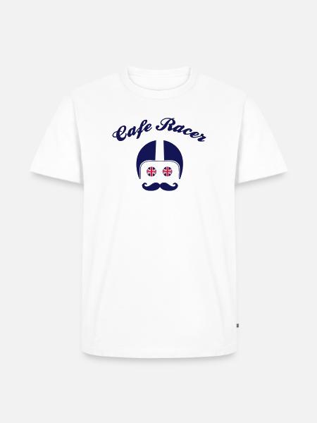 Cafe Racer Gentlemen - Männer Premium Bio T-Shirt - Weiß