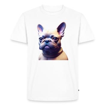 Français Bouledogue - T-shirt Premium bio Homme - blanc - Devant - Nico (187cm)