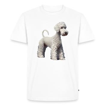 Bedlington Terrier Dog - Bedlington Terrier - Men's Premium Organic T-Shirt - white - Front - Nico (187cm)