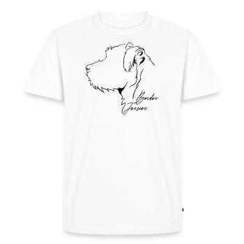 Border Terrier Profil Chiens Chien Wilsigns - T-shirt Premium bio Homme - blanc - Devant - Nico (187cm)