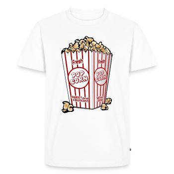 Fresh popcorn - Men's Premium Organic T-Shirt - white - Front - Nico (187cm)