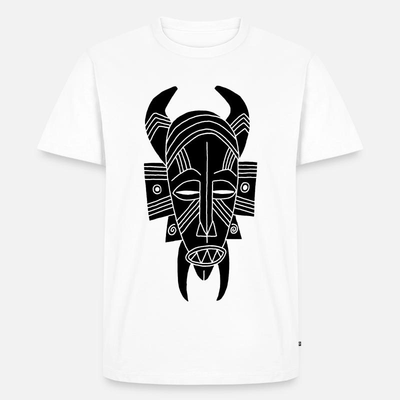 Afrikanischer schwarzer Dämon - Männer Premium Bio T-Shirt - Weiß