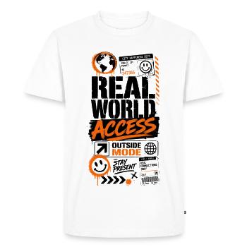 Graphismes d’accès au monde réel - T-shirt Premium bio Homme - blanc - Devant - Nico (187cm)