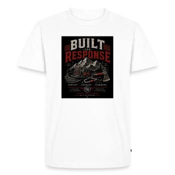 Built For Response - Fire Brigade Mountain Deployment Design - Men's Premium Organic T-Shirt - white - Front - Nico (187cm)