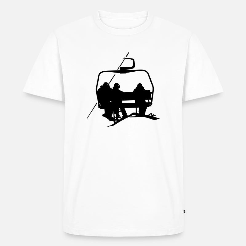skilift - Männer Premium Bio T-Shirt - Weiß
