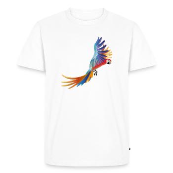 macaw - Men's Premium Organic T-Shirt - white - Front - Nico (187cm)