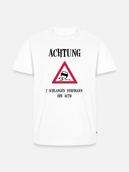 3 Schlangen - Männer Premium Bio T-Shirt - Weiß
