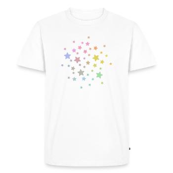 2020 07 01 Cierges magiques arc-en-ciel - T-shirt Premium bio Homme - blanc - Devant - Nico (187cm)