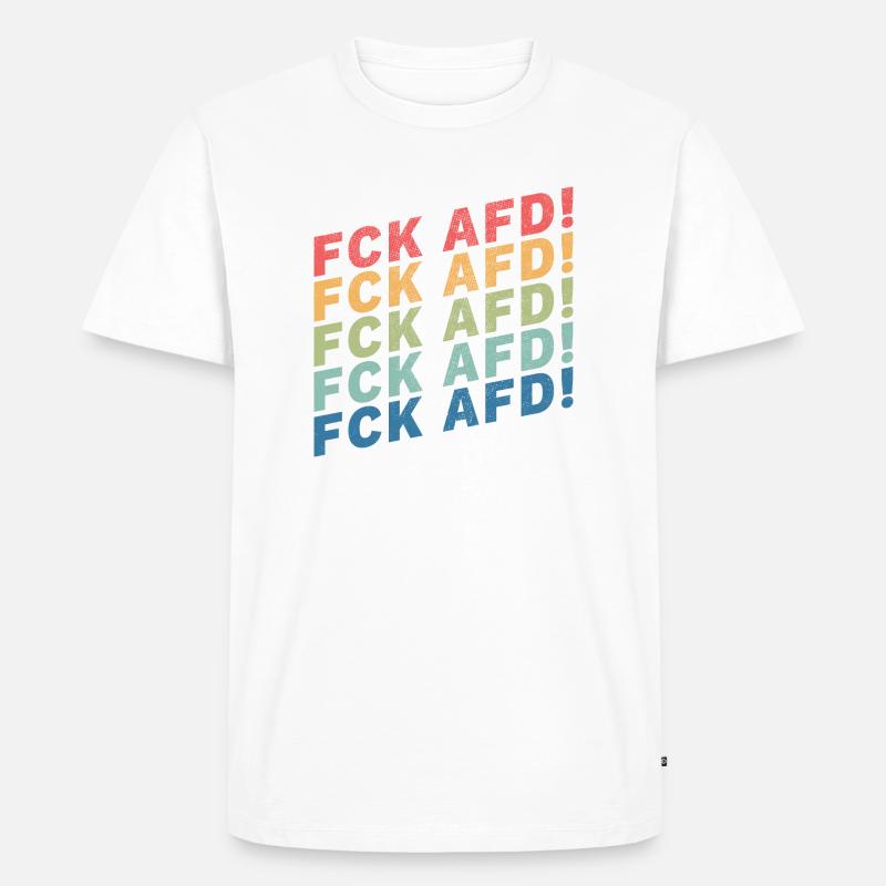 FCK AFD - Männer Premium Bio T-Shirt - Weiß