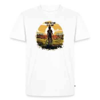 Kindheit ohne Handy ich war dabei 90er Jugend - Männer Premium Bio T-Shirt - Weiß - Vorne - Nico (187cm)