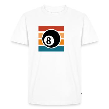 Billard - T-shirt Premium bio Homme - blanc - Devant - Nico (187cm)