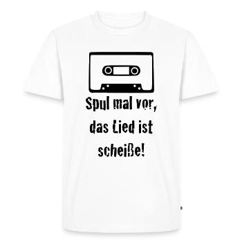 Reel times before, the song is shit! Cassette old - Men's Premium Organic T-Shirt - white - Front - Nico (187cm)