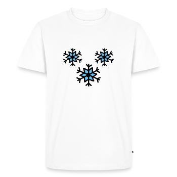 flocons de neige - flocons de neige dessin - T-shirt Premium bio Homme - blanc - Devant - Nico (187cm)