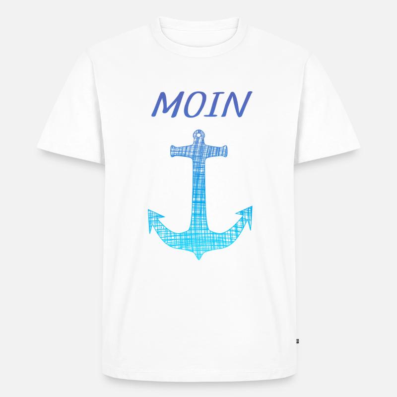 Moin - Männer Premium Bio T-Shirt - Weiß