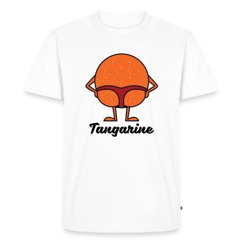 Tangarine - Mandarine Tanga Fruits Fruits Orange - T-shirt Premium bio Homme - blanc - Devant - Nico (187cm)
