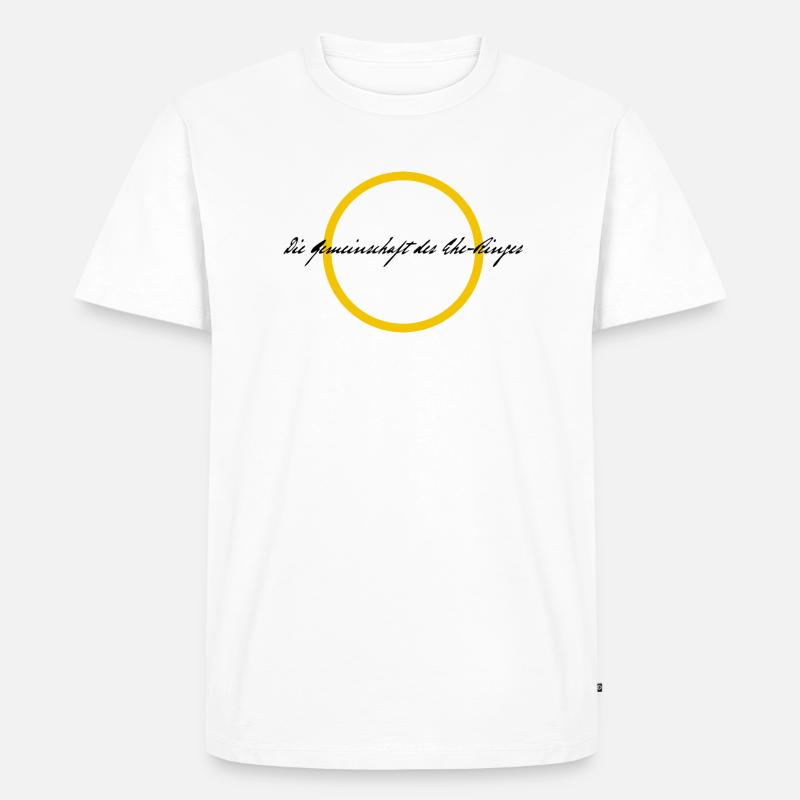 Junggesellenabschied - Gemeinschaft des Eheringes - Männer Premium Bio T-Shirt - Weiß