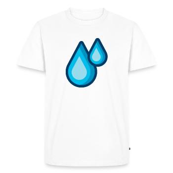 drops of water - Men's Premium Organic T-Shirt - white - Front - Nico (187cm)