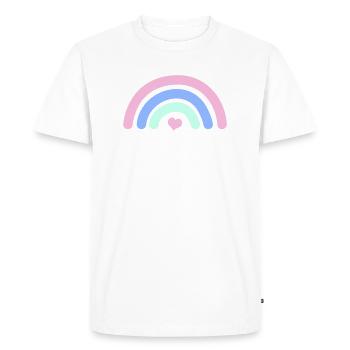Arc-en-ciel - T-shirt Premium bio Homme - blanc - Devant - Nico (187cm)