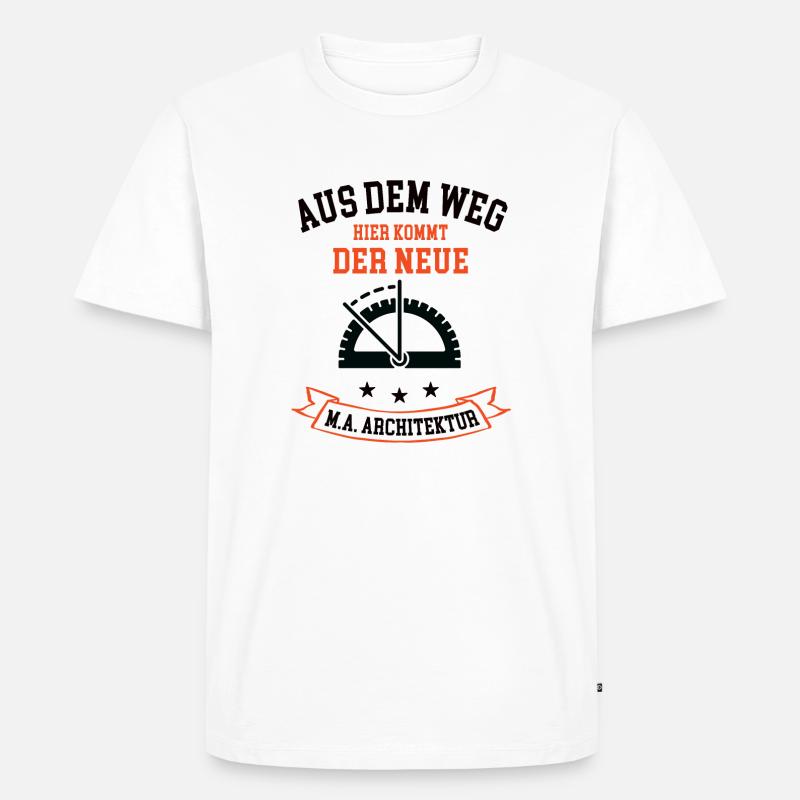Architekturstudium Master Architecture Studium MA - Männer Premium Bio T-Shirt - Weiß