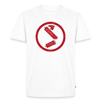 Rayon de symbole Antifa détruit - T-shirt Premium bio Homme - blanc - Devant - Nico (187cm)