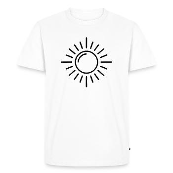 Line Sun - Men's Premium Organic T-Shirt - white - Front - Nico (187cm)