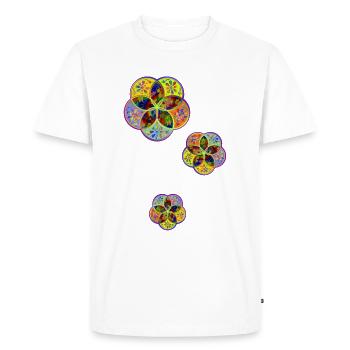 Fleur de Vénus - de base - Flowerpower forage - T-shirt Premium bio Homme - blanc - Devant - Nico (187cm)
