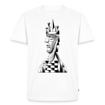 Chess King - Men's Premium Organic T-Shirt - white - Front - Nico (187cm)