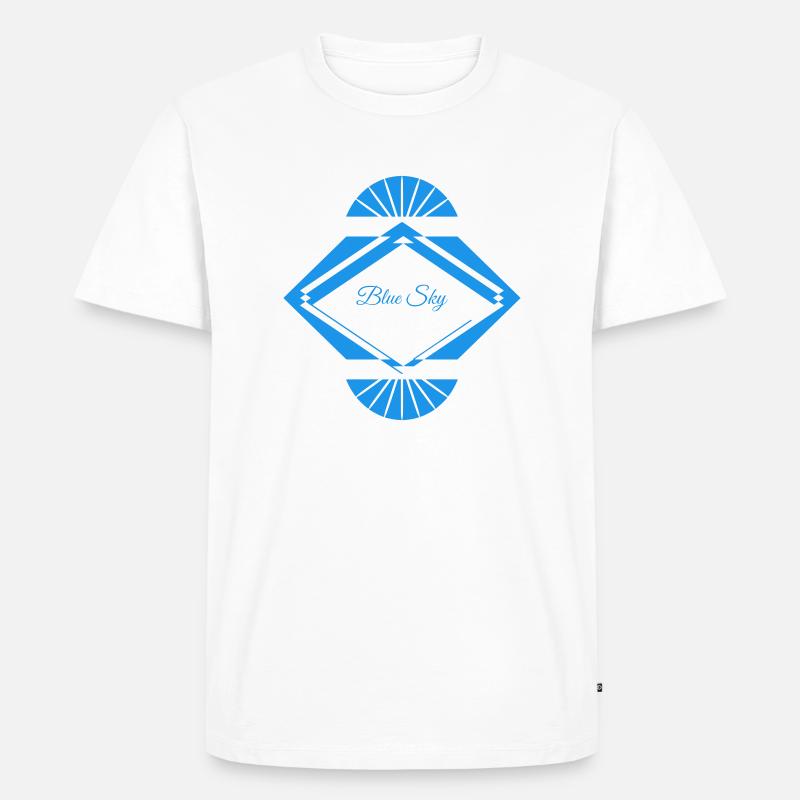 Cielo blu - Maglietta ecologica premium da uomo - bianco