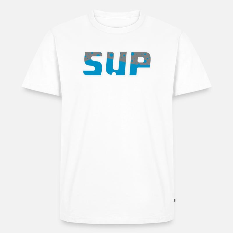 SUP - Männer Premium Bio T-Shirt - Weiß
