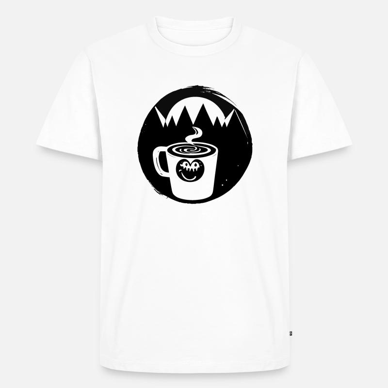 Café, reveil difficile, coffee - T-shirt Premium bio Homme - blanc