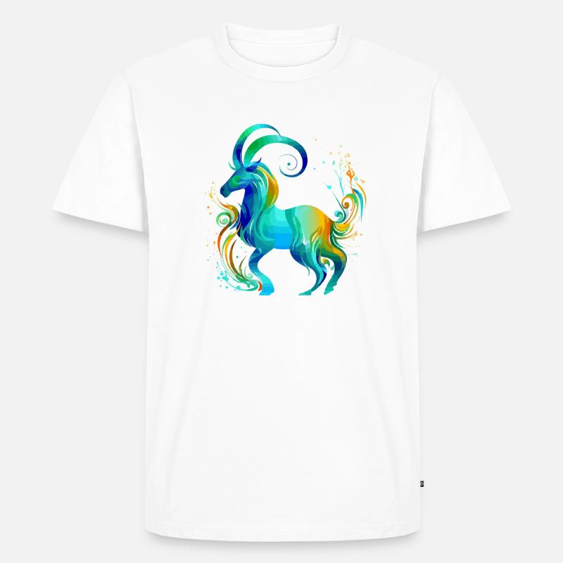 Lolo der Steinbock - Männer Premium Bio T-Shirt - Weiß