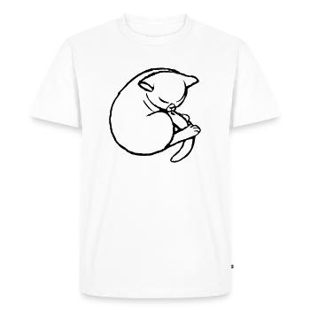 cat that sleeps in a ball - Men's Premium Organic T-Shirt - white - Front - Nico (187cm)