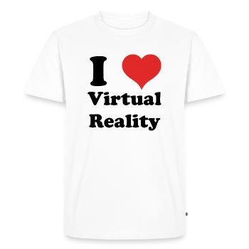 i love Virtual Reality - Men's Premium Organic T-Shirt - white - Front - Nico (187cm)