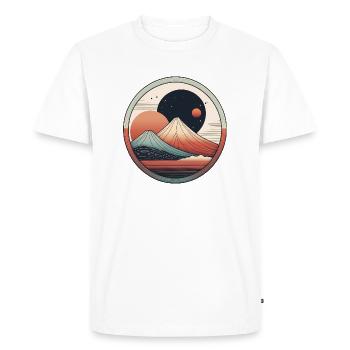 Zen Mountain Range - Men's Premium Organic T-Shirt - white - Front - Nico (187cm)