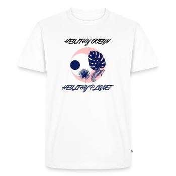 Marine Conservation - Men's Premium Organic T-Shirt - white - Front - Nico (187cm)